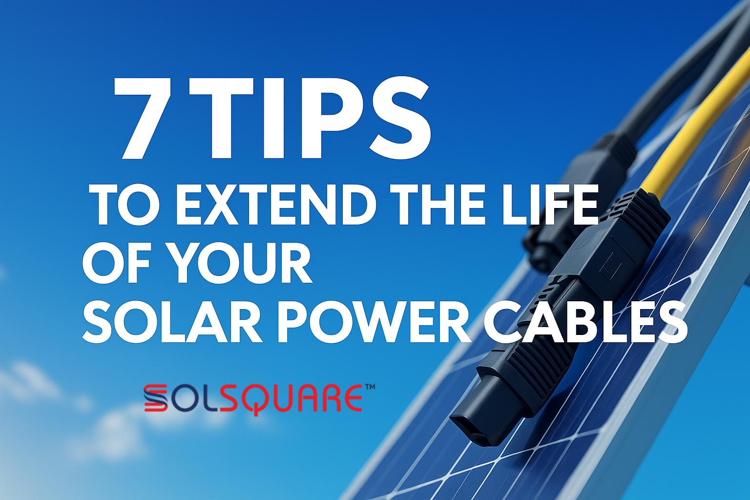 7 tips to extend the life of your solar power cables